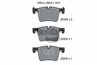 BPD1078 BENDIX Braking Комплект тормозных колодок, дисковый тормоз