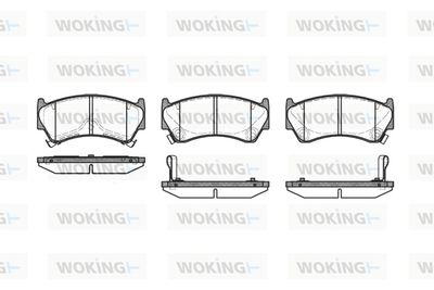 P492312 WOKING Комплект тормозных колодок, дисковый тормоз
