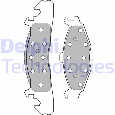 LP1163 DELPHI Комплект тормозных колодок, дисковый тормоз