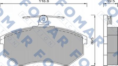 FO432781 FOMAR Friction Комплект тормозных колодок, дисковый тормоз