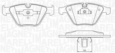 363916060583 MAGNETI MARELLI Комплект тормозных колодок, дисковый тормоз