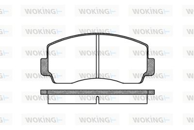 P194300 WOKING Комплект тормозных колодок, дисковый тормоз