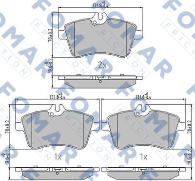 FO922981 FOMAR Friction Комплект тормозных колодок, дисковый тормоз