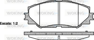 P1332300 WOKING Комплект тормозных колодок, дисковый тормоз