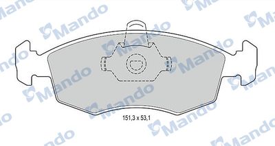 MBF015166 MANDO Комплект тормозных колодок, дисковый тормоз