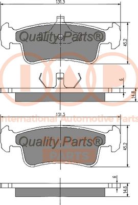 70416030 IAP QUALITY PARTS Комплект тормозных колодок, дисковый тормоз