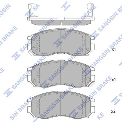 SP1134 Hi-Q Комплект тормозных колодок, дисковый тормоз