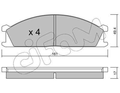 8221070 CIFAM Комплект тормозных колодок, дисковый тормоз