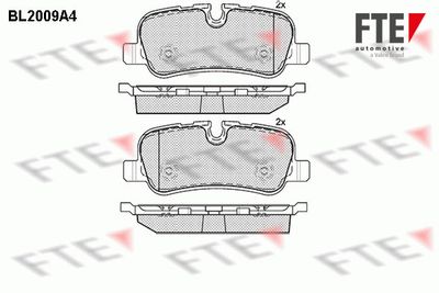 BL2009A4 FTE Комплект тормозных колодок, дисковый тормоз