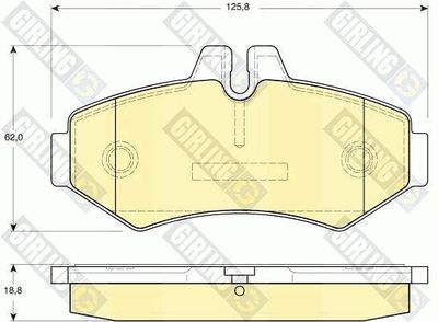 6113994 GIRLING Комплект тормозных колодок, дисковый тормоз