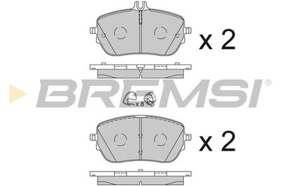 BP3853 BREMSI Комплект тормозных колодок, дисковый тормоз