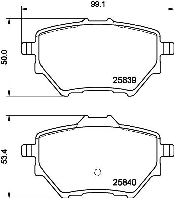 8DB355020991 HELLA PAGID Комплект тормозных колодок, дисковый тормоз