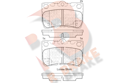 RB2060 R BRAKE Комплект тормозных колодок, дисковый тормоз