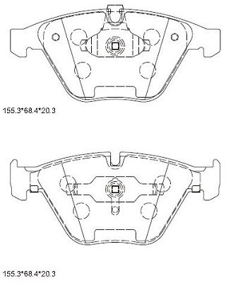 KD7535 ASIMCO Комплект тормозных колодок, дисковый тормоз