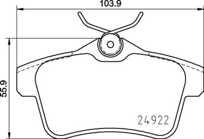 P06102 BREMBO Комплект тормозных колодок, дисковый тормоз