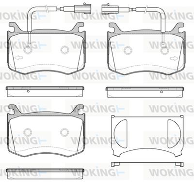 P1621302 WOKING Комплект тормозных колодок, дисковый тормоз