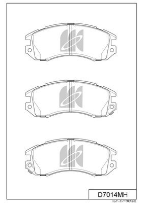 D7014MH MK Kashiyama Комплект тормозных колодок, дисковый тормоз