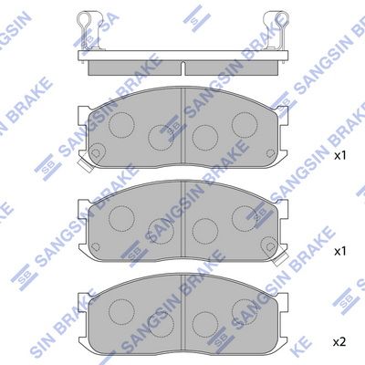 SP1044 Hi-Q Комплект тормозных колодок, дисковый тормоз