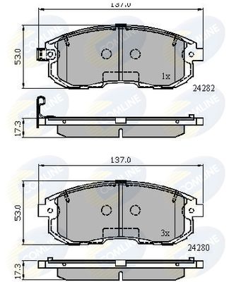 CBP32025 COMLINE Комплект тормозных колодок, дисковый тормоз