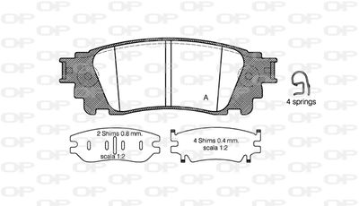 BPA163600 OPEN PARTS Комплект тормозных колодок, дисковый тормоз