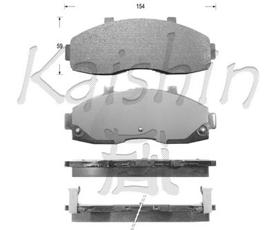 FK7077 KAISHIN Комплект тормозных колодок, дисковый тормоз