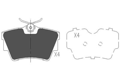 KBP6593 KAVO PARTS Комплект тормозных колодок, дисковый тормоз