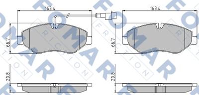 FO934281 FOMAR Friction Комплект тормозных колодок, дисковый тормоз