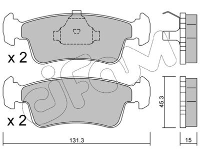 8224200 CIFAM Комплект тормозных колодок, дисковый тормоз
