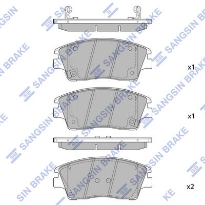 SP1844 Hi-Q Комплект тормозных колодок, дисковый тормоз