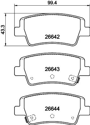 PCP2249 DON Комплект тормозных колодок, дисковый тормоз