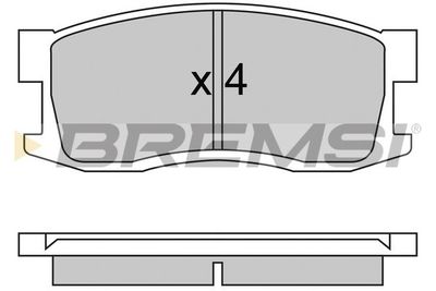 BP2244 BREMSI Комплект тормозных колодок, дисковый тормоз