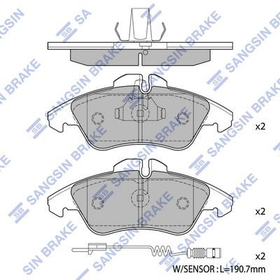 SP1273 Hi-Q Комплект тормозных колодок, дисковый тормоз