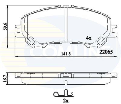 CBP32304 COMLINE Комплект тормозных колодок, дисковый тормоз