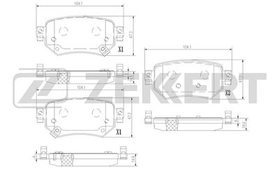 BS3018 ZEKKERT Комплект тормозных колодок, дисковый тормоз