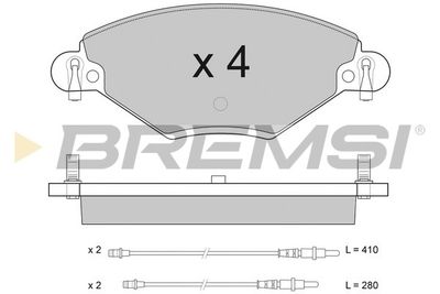 BP2939 BREMSI Комплект тормозных колодок, дисковый тормоз