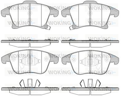 P1349322 WOKING Комплект тормозных колодок, дисковый тормоз