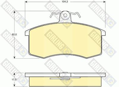 6104691 GIRLING Комплект тормозных колодок, дисковый тормоз