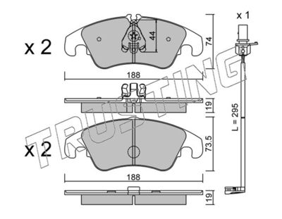 7910W TRUSTING Комплект тормозных колодок, дисковый тормоз