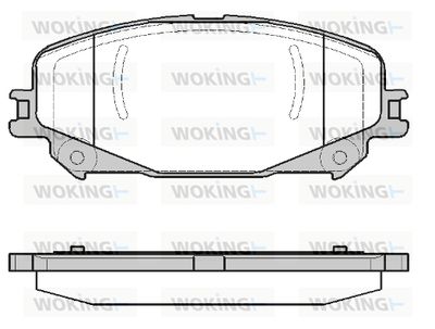 P1218330 WOKING Комплект тормозных колодок, дисковый тормоз
