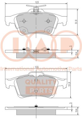 70404043 IAP QUALITY PARTS Комплект тормозных колодок, дисковый тормоз