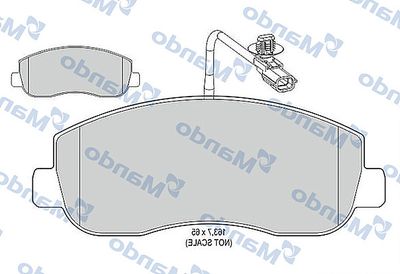 MBF015042 MANDO Комплект тормозных колодок, дисковый тормоз