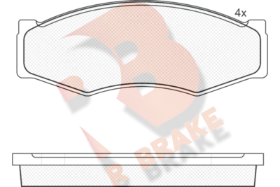 RB0526 R BRAKE Комплект тормозных колодок, дисковый тормоз