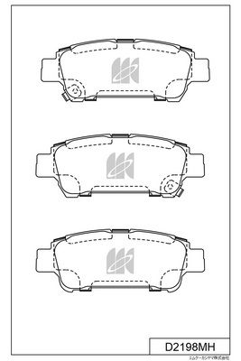 D2198MH MK Kashiyama Комплект тормозных колодок, дисковый тормоз