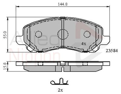 ADB31256 COMLINE Комплект тормозных колодок, дисковый тормоз