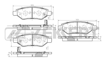 BS1274 ZEKKERT Комплект тормозных колодок, дисковый тормоз