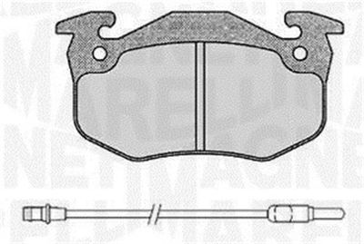 363916060378 MAGNETI MARELLI Комплект тормозных колодок, дисковый тормоз