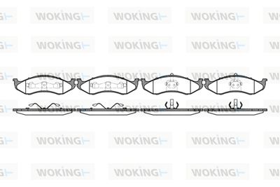 P567340 WOKING Комплект тормозных колодок, дисковый тормоз