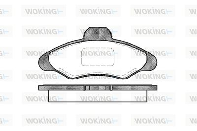 P231300 WOKING Комплект тормозных колодок, дисковый тормоз