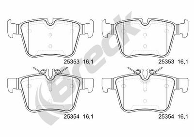 253530070400 BRECK Комплект тормозных колодок, дисковый тормоз