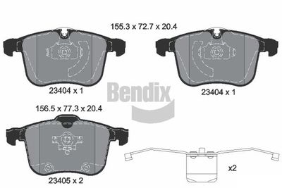 BPD1969 BENDIX Braking Комплект тормозных колодок, дисковый тормоз